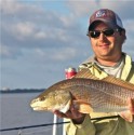 John Porter took advantage of the great fall fishing and caught his first redfish on fly!