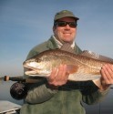 Maj. Ryan Hawks with a very nice early spring redfish!